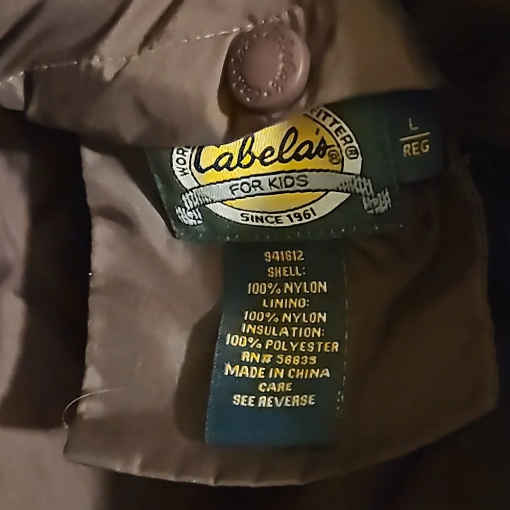 Cabela's for kids sz.L reversible camouflage jacket/coat